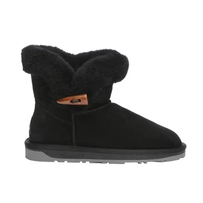 Everau Australia Women Robin Horn Toggle Button Mini Boots In Black