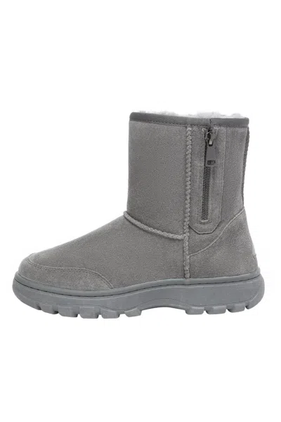 Everau Australia Women's Starling Zipper Short Boots In Grey In Gray