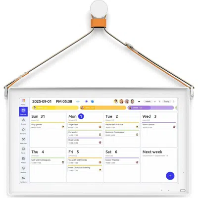 Everblog 21.5" Digital Calendar And Chore Chart In White