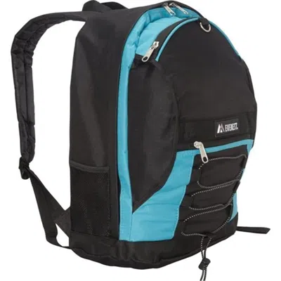 Everest 3045sh-turq-bk Two-tone Backpack With Mesh Pockets - Turquoise-black