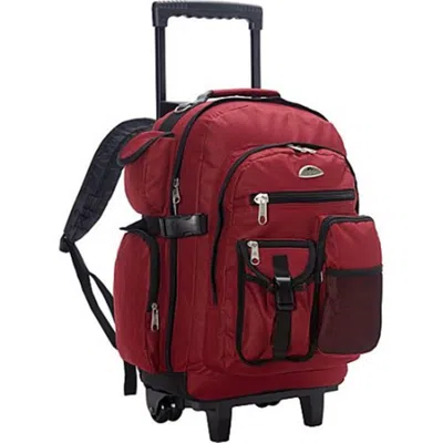 Everest 5045wh-burg Deluxe Wheeled Backpack - Burgundy In Red