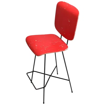 Pre-owned Everest Dutch Modernist Stool By Coen De Vries In Brown