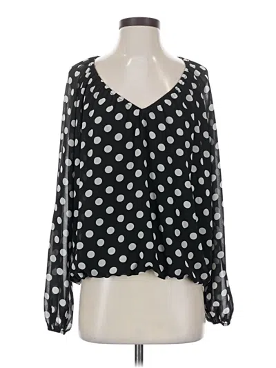 Pre-owned Evereve 3/4 Sleeve Blouse In Black