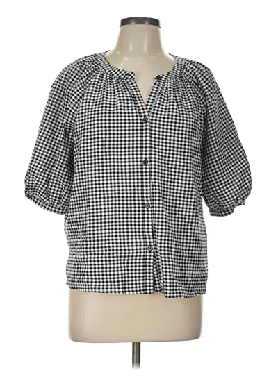 Pre-owned Evereve 3/4 Sleeve Blouse In Gray