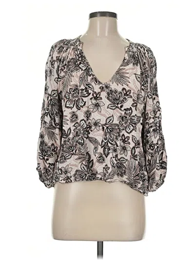 Pre-owned Evereve 3/4 Sleeve Blouse In Gray