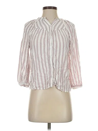 Pre-owned Evereve 3/4 Sleeve Blouse In Pink