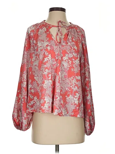 Pre-owned Evereve 3/4 Sleeve Blouse In Red