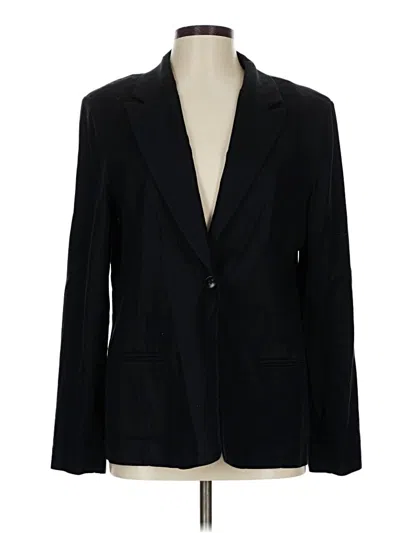 Pre-owned Evereve Blazer Jacket In Black