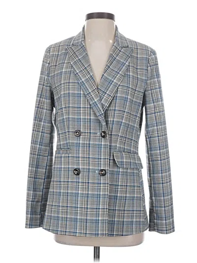Pre-owned Evereve Blazer Jacket In Blue
