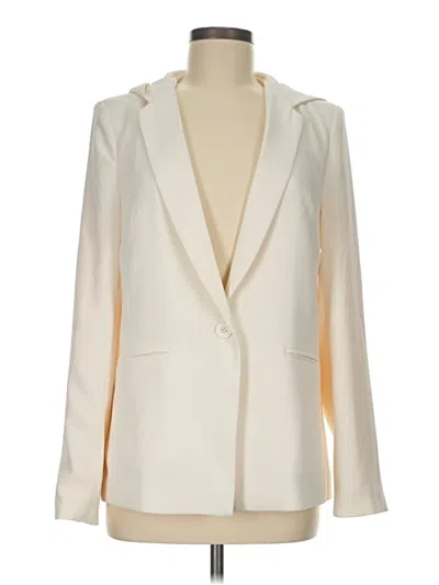 Pre-owned Evereve Blazer Jacket In Ivory