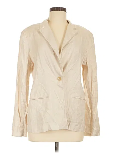 Pre-owned Evereve Blazer Jacket In Ivory
