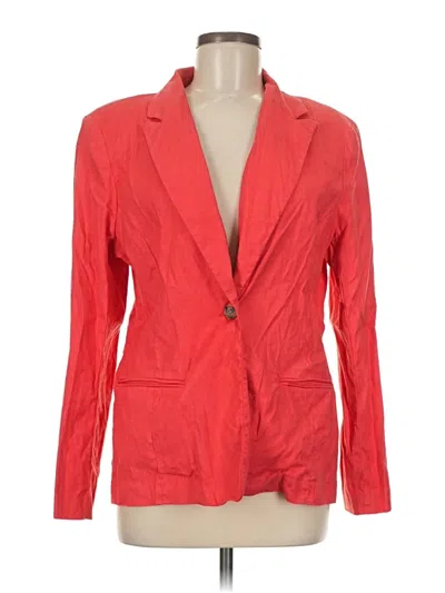 Pre-owned Evereve Blazer Jacket In Red