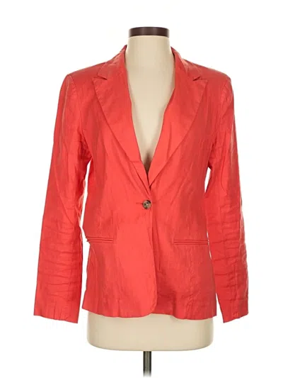 Pre-owned Evereve Blazer Jacket In Red
