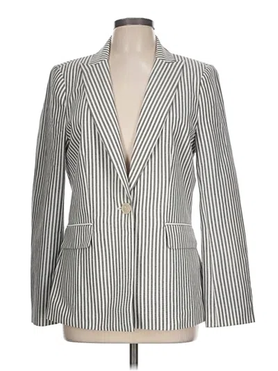 Pre-owned Evereve Blazer Jacket In Silver