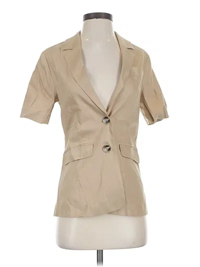Pre-owned Evereve Blazer Jacket In Tan