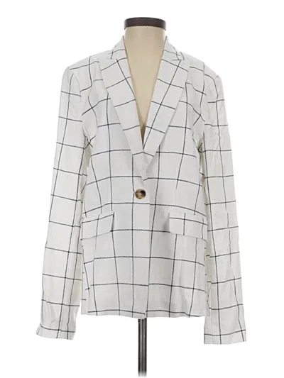 Pre-owned Evereve Blazer Jacket In White