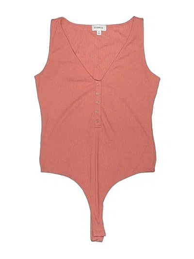 Pre-owned Evereve Bodysuit In Orange