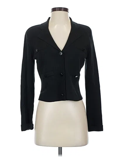 Pre-owned Evereve Cardigan Sweater In Black
