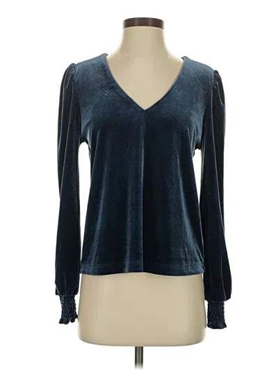 Pre-owned Evereve Cardigan Sweater In Blue