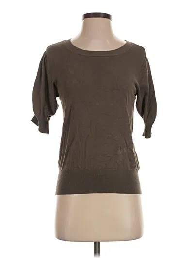 Pre-owned Evereve Cardigan Sweater In Brown