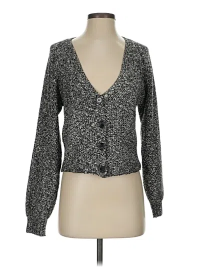 Pre-owned Evereve Cardigan Sweater In Gray