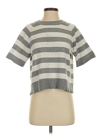 Pre-owned Evereve Cardigan Sweater In Gray