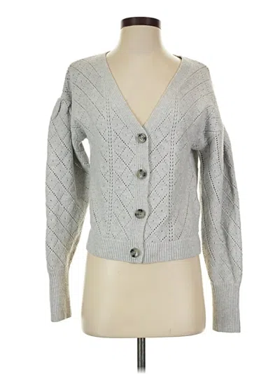 Pre-owned Evereve Cardigan Sweater In Gray