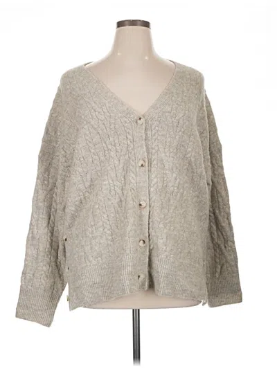 Pre-owned Evereve Cardigan Sweater In Gray
