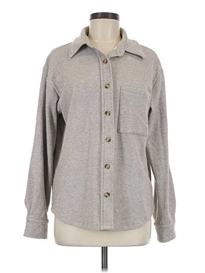 Pre-owned Evereve Cardigan Sweater In Gray