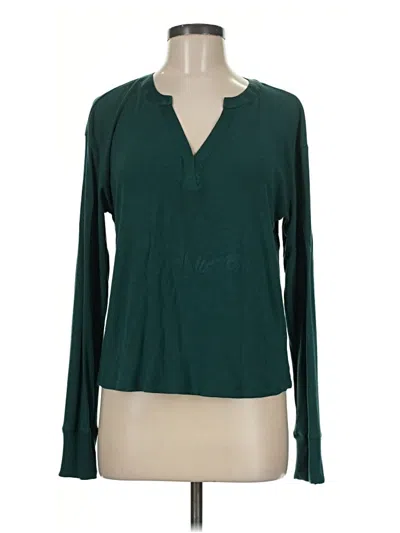 Pre-owned Evereve Cardigan Sweater In Green