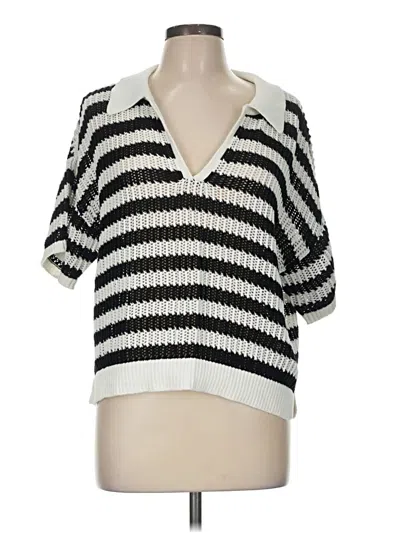 Pre-owned Evereve Cardigan Sweater In Silver