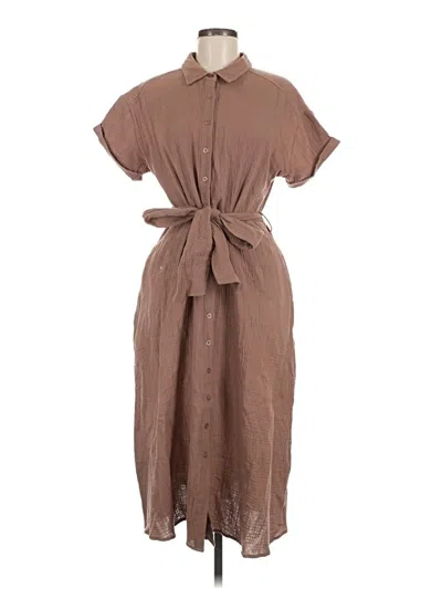 Pre-owned Evereve Casual Dress In Brown