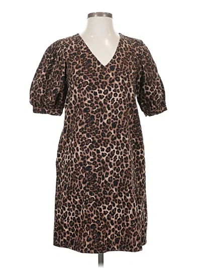 Pre-owned Evereve Casual Dress In Brown