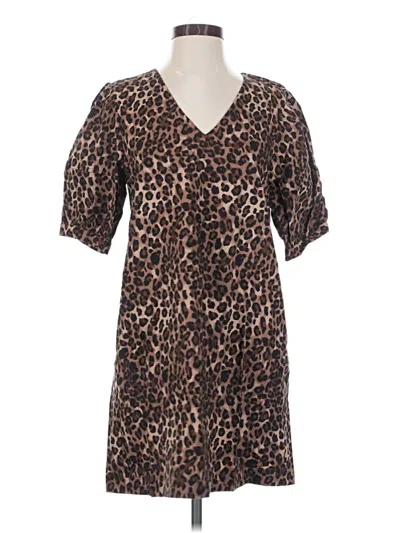 Pre-owned Evereve Casual Dress In Brown