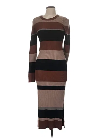 Pre-owned Evereve Casual Dress In Brown
