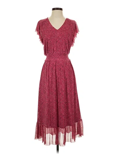 Pre-owned Evereve Casual Dress In Burgundy