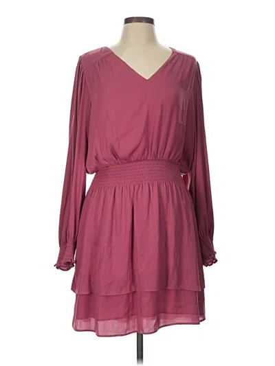 Pre-owned Evereve Casual Dress In Burgundy