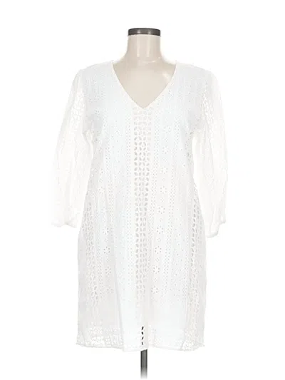 Pre-owned Evereve Casual Dress In White
