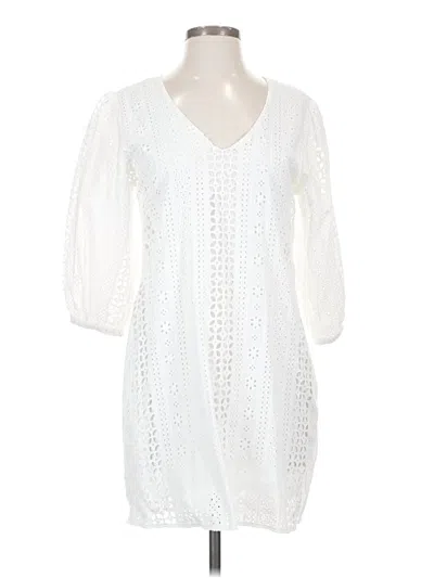Pre-owned Evereve Casual Dress In White
