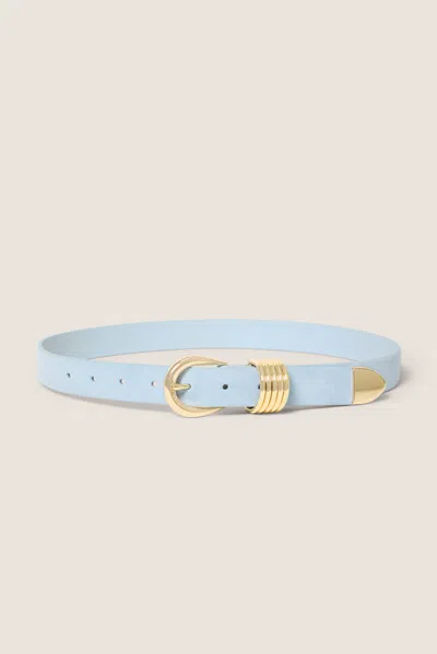 Evereve Celine Suede Multi Loop Belt In Blue