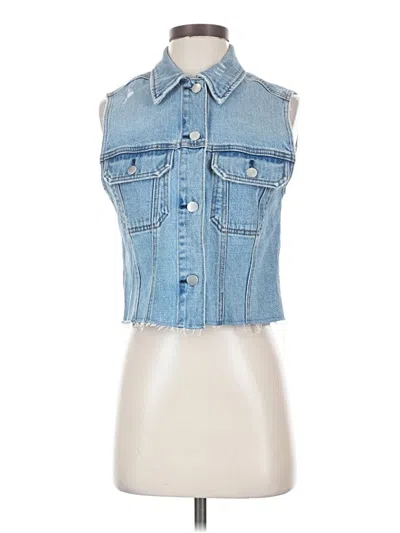 Pre-owned Evereve Denim Vest In Blue