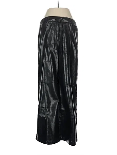 Pre-owned Evereve Faux Leather Pants In Black