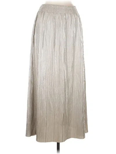 Pre-owned Evereve Formal Skirt In Silver