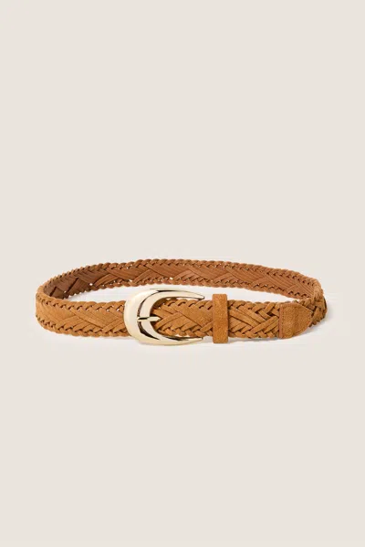 Evereve Kasie Woven Belt In Brown