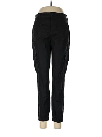 Pre-owned Evereve Linen Pants In Black