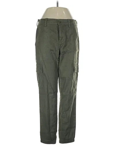 Pre-owned Evereve Linen Pants In Green