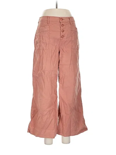 Pre-owned Evereve Linen Pants In Pink