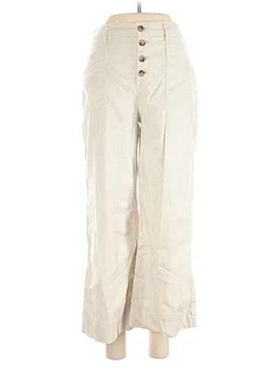 Pre-owned Evereve Linen Pants In White