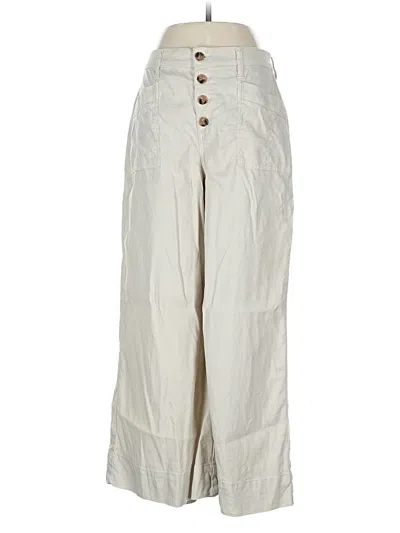 Pre-owned Evereve Linen Pants In White