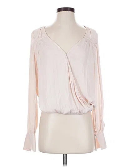 Pre-owned Evereve Long Sleeve Blouse In Pink